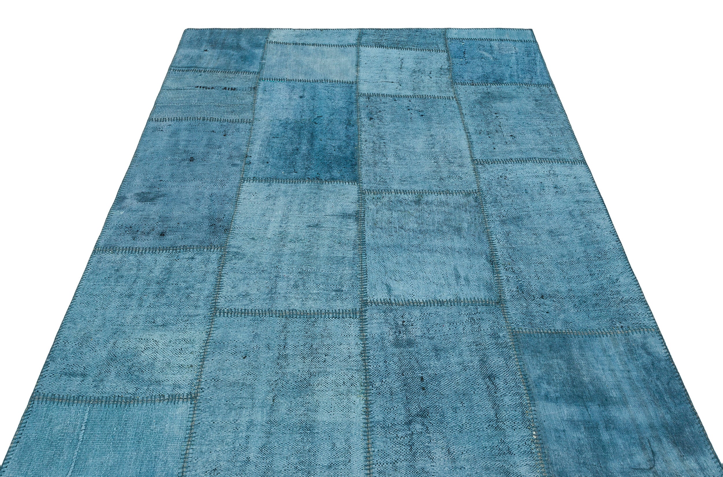 Natural Vintage Hemp Patchwork Rug 5'1'' x 6'11'' ft 156 x 211 cm