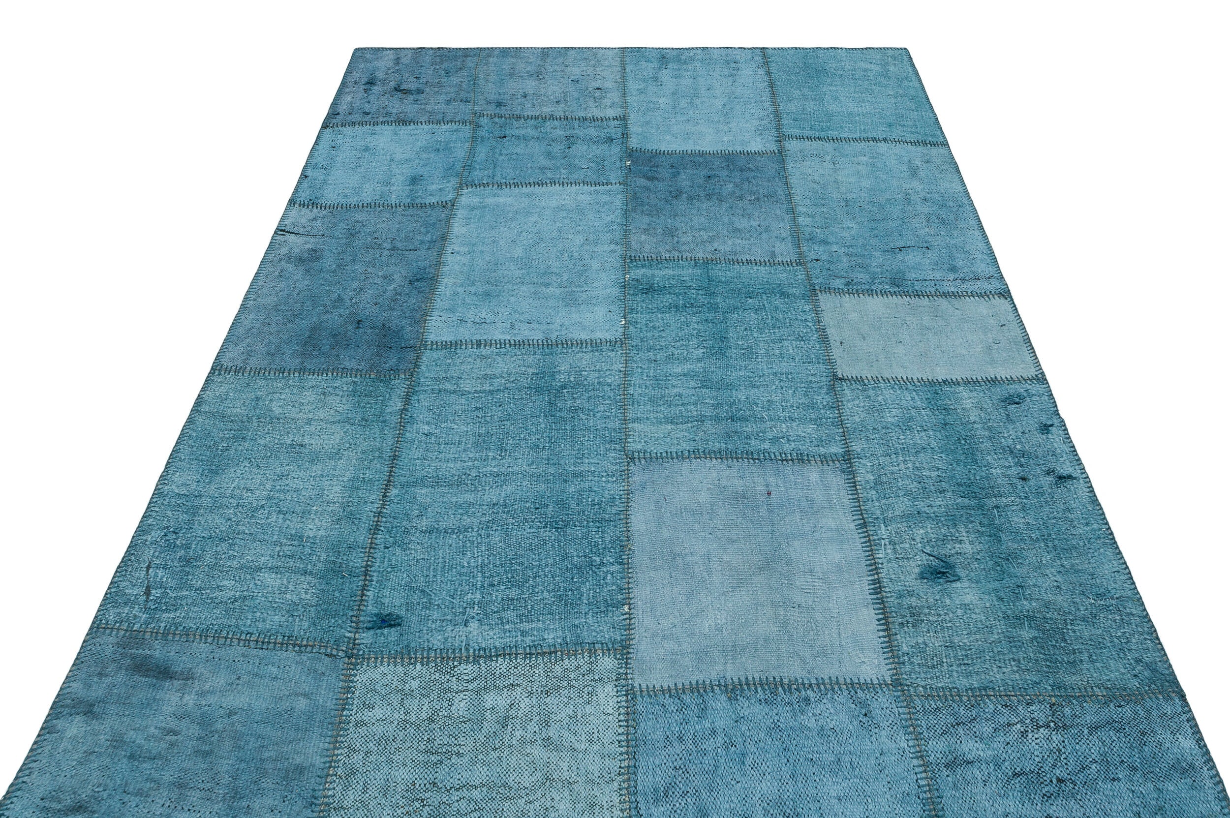 Natural Vintage Hemp Patchwork Rug  5'2'' x 7'4'' ft 157 x 224 cm