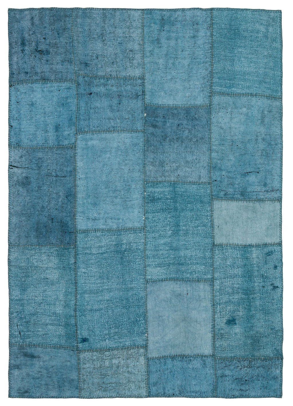 Natural Vintage Hemp Patchwork Rug  5'2'' x 7'4'' ft 157 x 224 cm