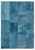 Natural Vintage Hemp Patchwork Rug  5'1'' x 7'5'' ft 156 x 226 cm