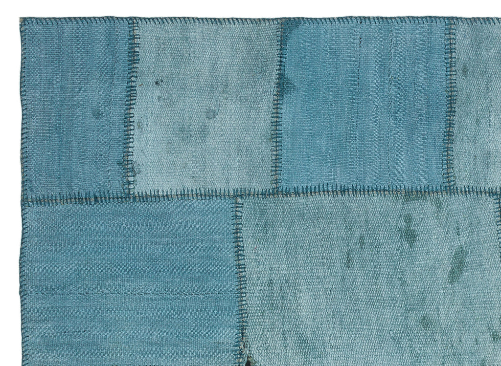 Natural Vintage Hemp Patchwork Rug  5'1'' x 7'1'' ft 155 x 217 cm