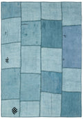 Natural Vintage Hemp Patchwork Rug  5'1'' x 7'4'' ft 154 x 223 cm