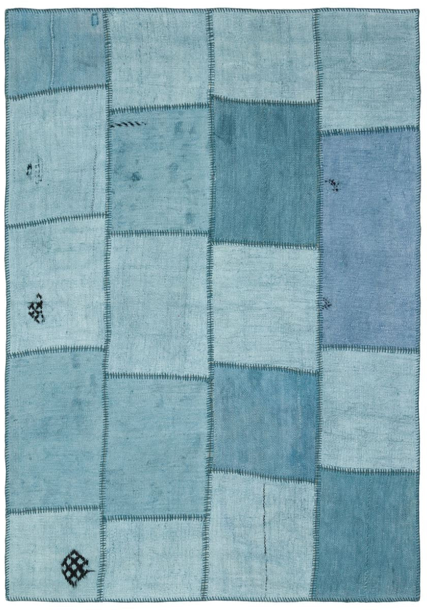 Natural Vintage Hemp Patchwork Rug  5&#39;1&#39;&#39; x 7&#39;4&#39;&#39; ft 154 x 223 cm