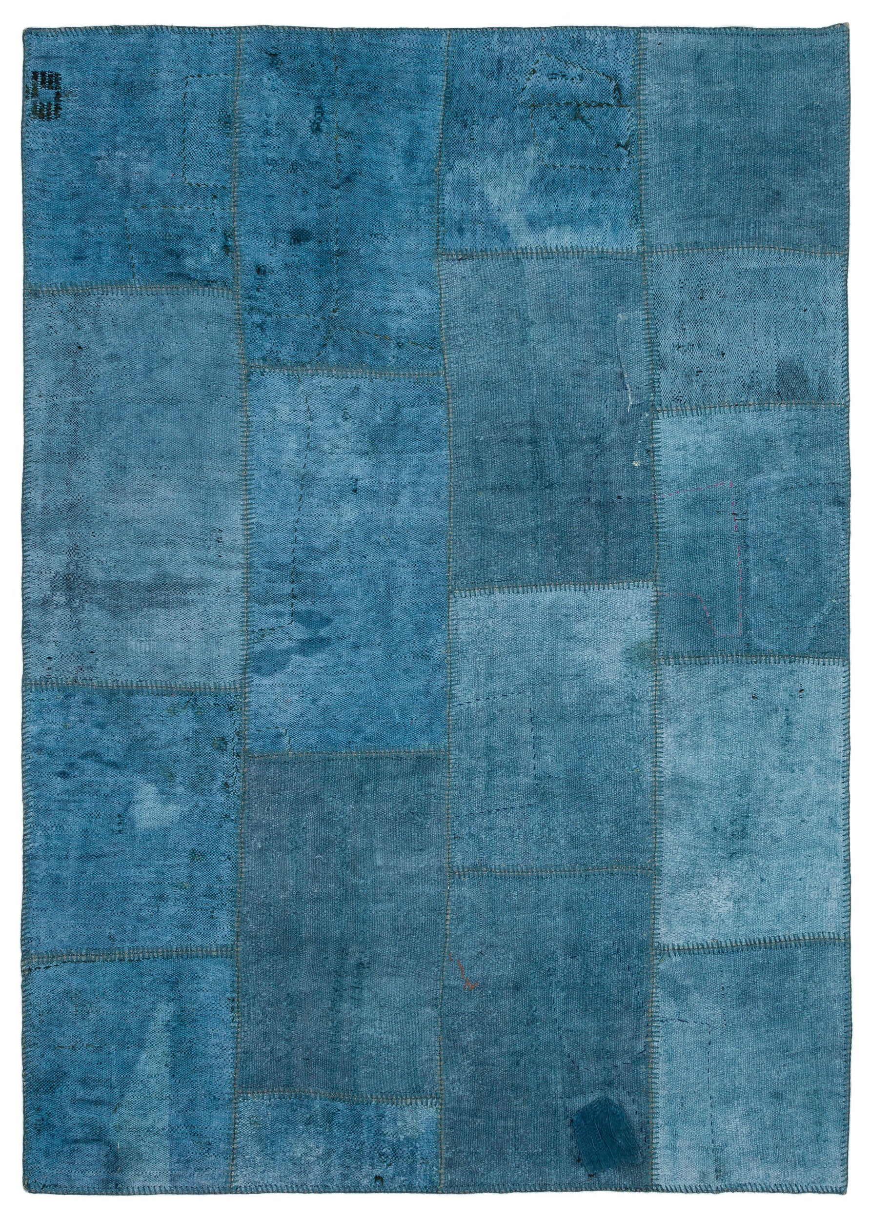 Natural Vintage Hemp Patchwork Rug  5'2'' x 7'3'' ft 157 x 220 cm