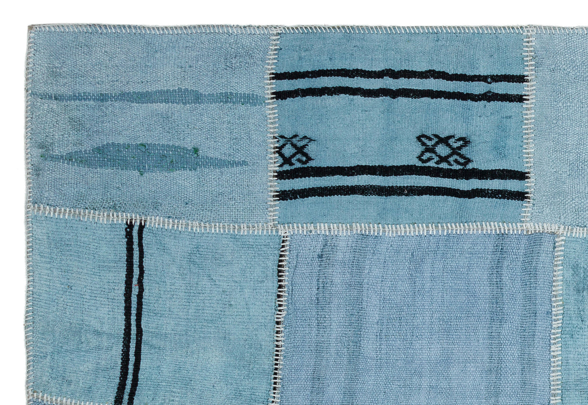 Natural Vintage Hemp Patchwork Rug 5&#39;2&#39;&#39; x 7&#39;6&#39;&#39; ft 157 x 228 cm