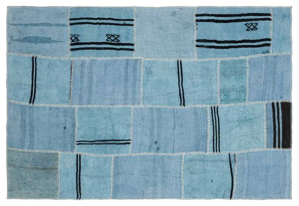 Natural Vintage Hemp Patchwork Rug 5'2'' x 7'6'' ft 157 x 228 cm