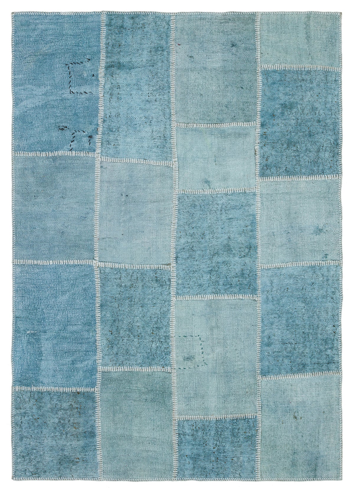 Natural Vintage Hemp Patchwork Rug  5&#39;1&#39;&#39; x 7&#39;3&#39;&#39; ft 154 x 220 cm