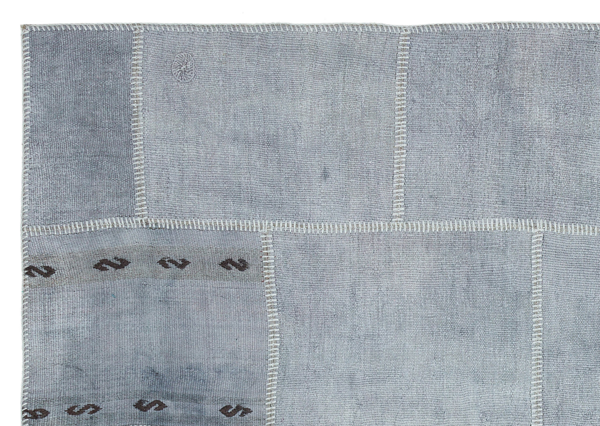 Natural Vintage Hemp Patchwork Rug 5&#39;3&#39;&#39; x 7&#39;7&#39;&#39; ft 161 x 230 cm