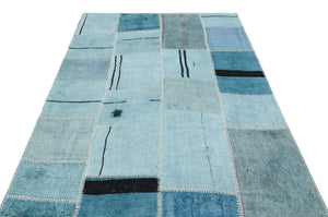 Natural Vintage Hemp Patchwork Rug 4'12'' x 6'9'' ft 152 x 205 cm