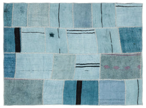 Natural Vintage Hemp Patchwork Rug 4'12'' x 6'9'' ft 152 x 205 cm