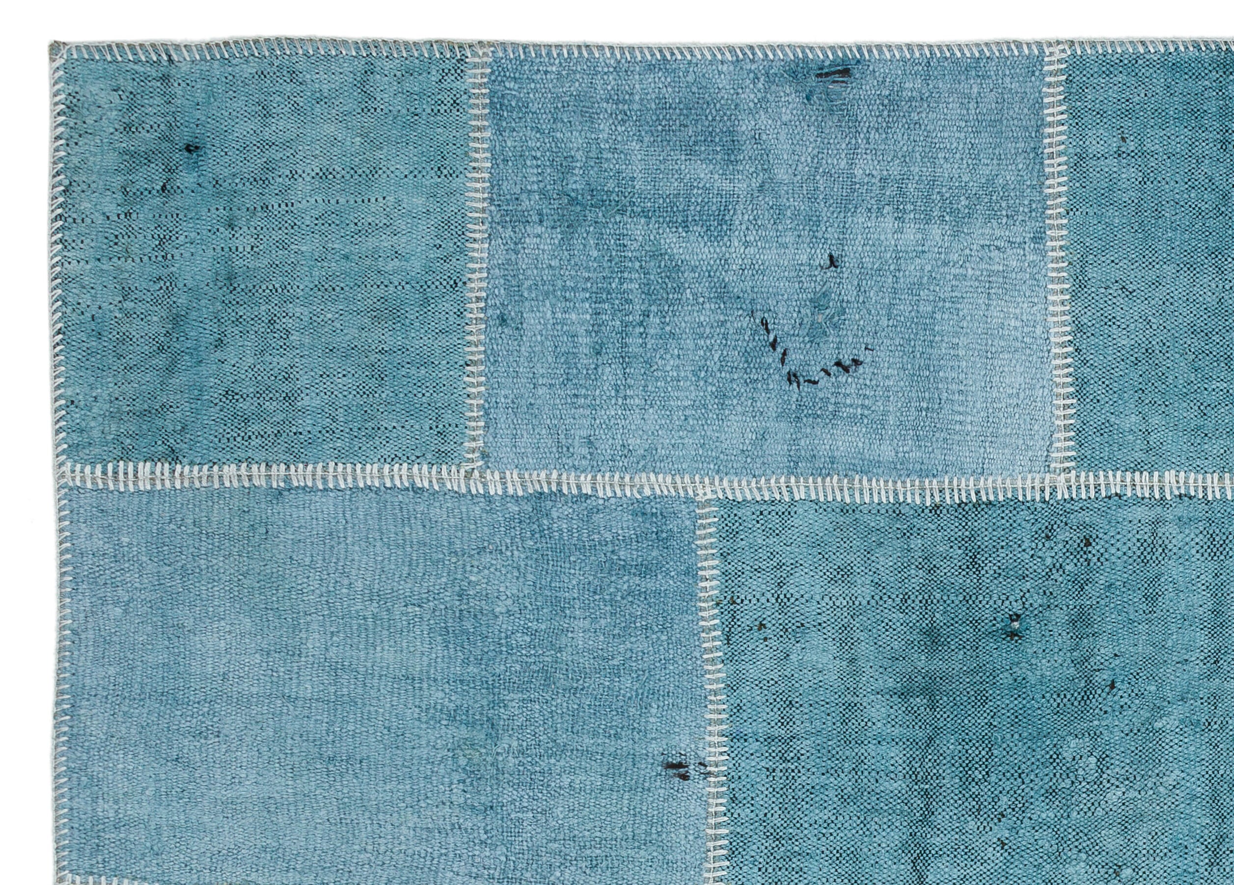 Natural Vintage Hemp Patchwork Rug  5'2'' x 7'3'' ft 158 x 222 cm