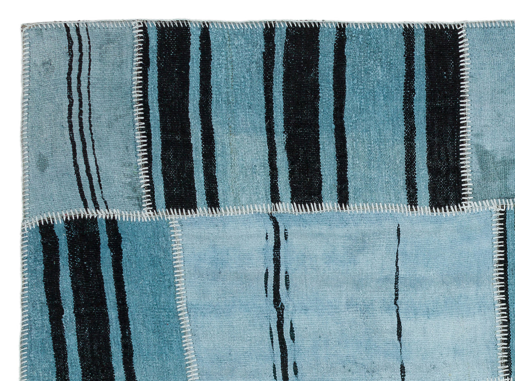 Natural Vintage Hemp Patchwork Rug 5'3'' x 7'1'' ft 160 x 217 cm