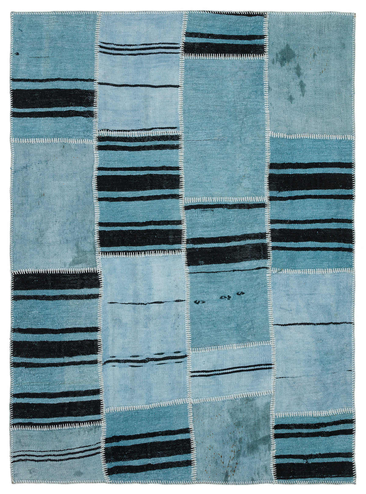 Natural Vintage Hemp Patchwork Rug 5&#39;3&#39;&#39; x 7&#39;1&#39;&#39; ft 160 x 217 cm