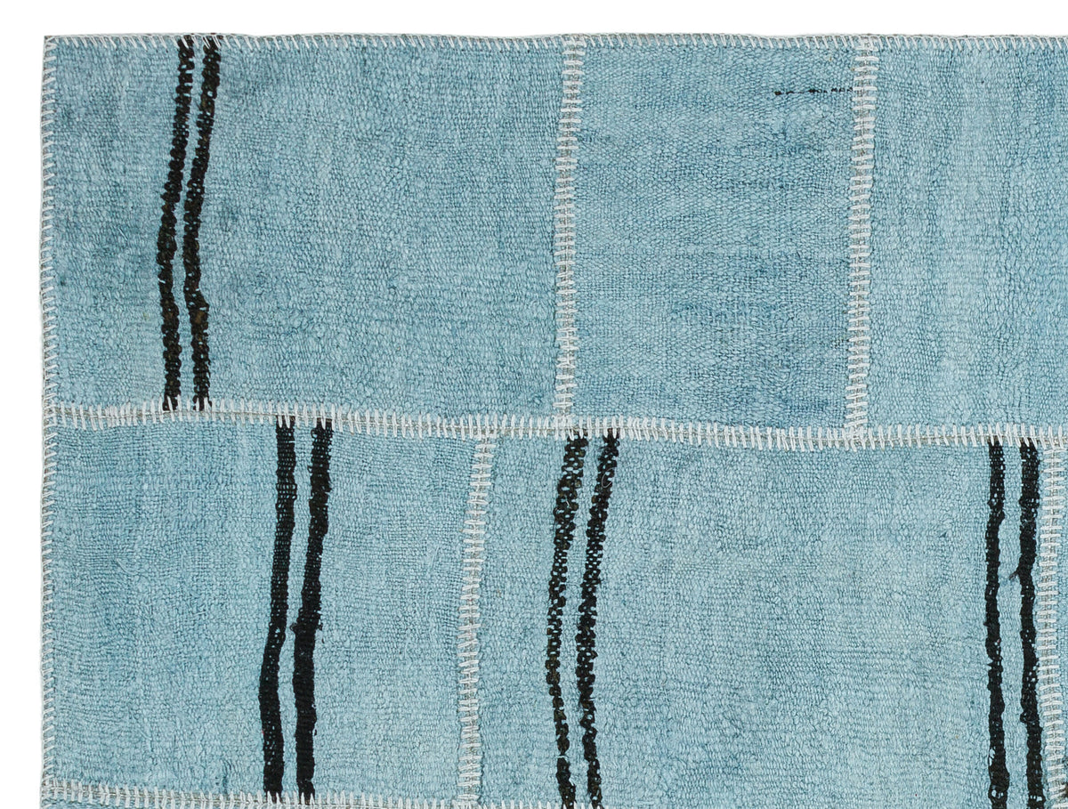 Natural Vintage Hemp Patchwork Rug 5&#39;3&#39;&#39; x 6&#39;10&#39;&#39; ft 160 x 208 cm