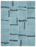 Natural Vintage Hemp Patchwork Rug 5'3'' x 6'10'' ft 160 x 208 cm