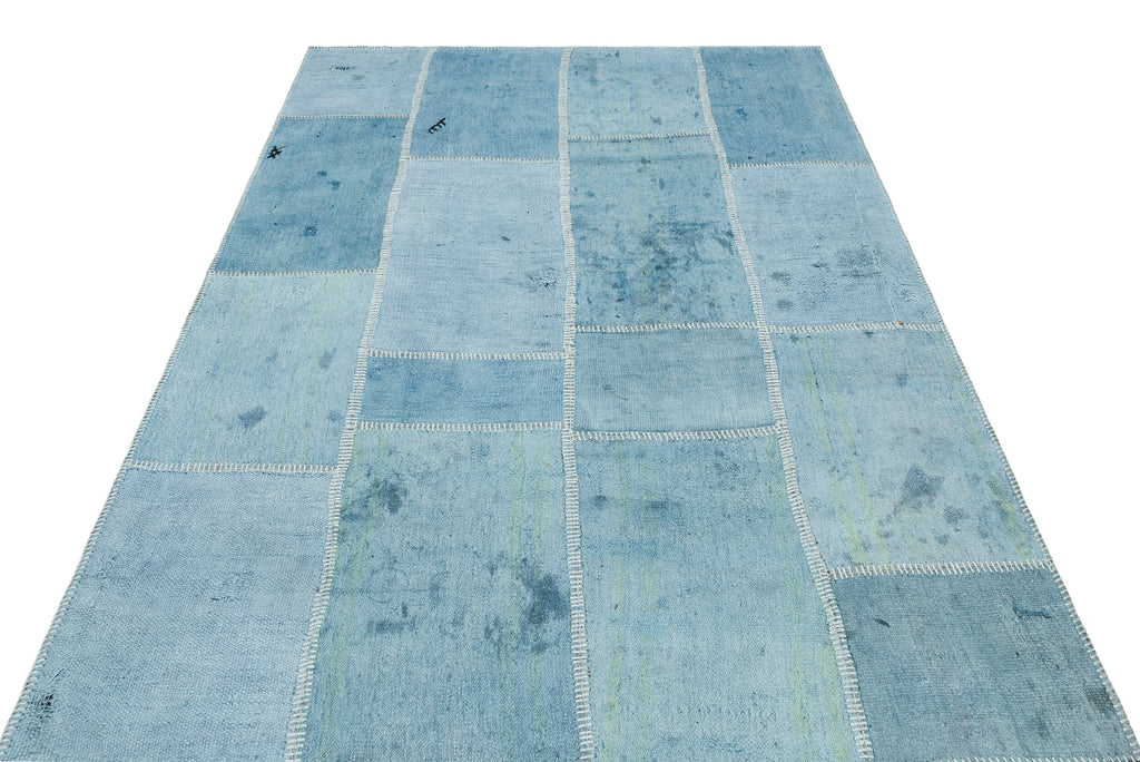 Natural Vintage Hemp Patchwork Rug 5'2'' x 7'6'' ft 158 x 228 cm