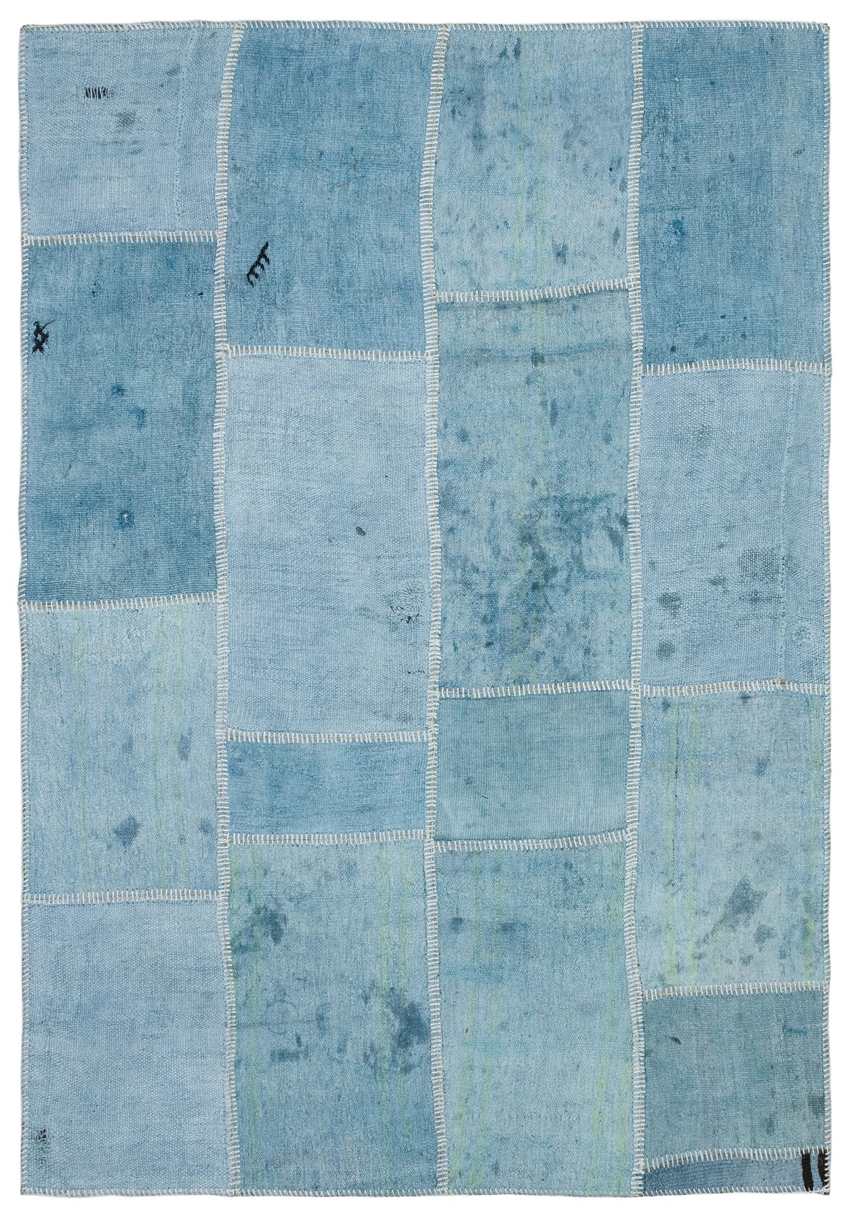 Natural Vintage Hemp Patchwork Rug 5&#39;2&#39;&#39; x 7&#39;6&#39;&#39; ft 158 x 228 cm