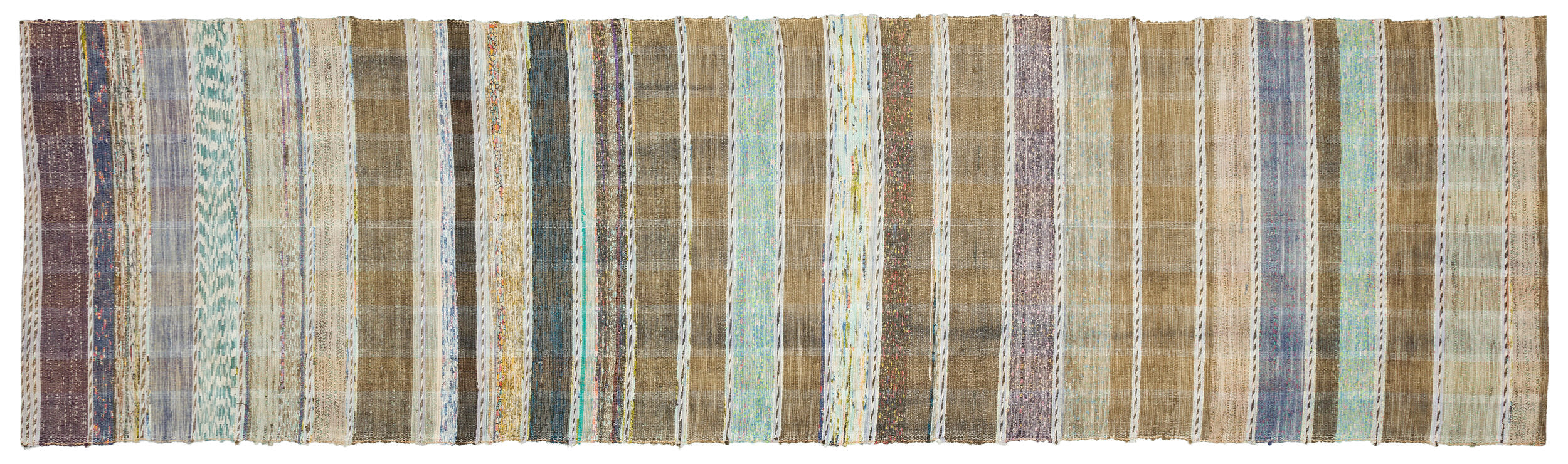 Chaput Over Dyed Kilim Rug 3'4'' x 11'9'' ft 101 x 357 cm