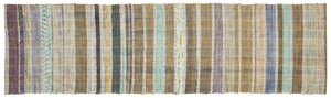 Chaput Over Dyed Kilim Rug 3'4'' x 11'9'' ft 101 x 357 cm