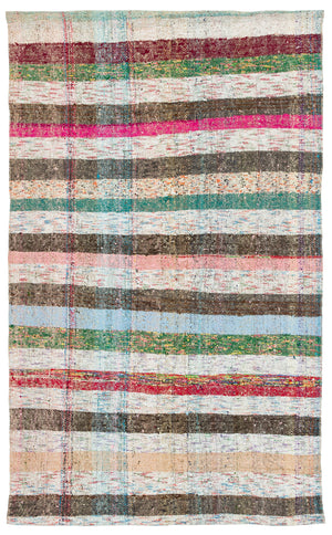 Chaput Over Dyed Kilim Rug 3'7'' x 5'8'' ft 108 x 173 cm