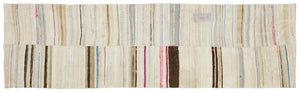 Chaput Over Dyed Kilim Rug 3'4'' x 11'4'' ft 102 x 345 cm
