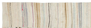 Chaput Over Dyed Kilim Rug 3'4'' x 11'4'' ft 102 x 345 cm