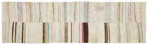 Chaput Over Dyed Kilim Rug 3'4'' x 11'4'' ft 102 x 345 cm