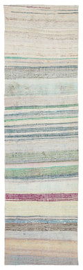 Chaput Over Dyed Kilim Rug 3'2'' x 11'0'' ft 97 x 336 cm