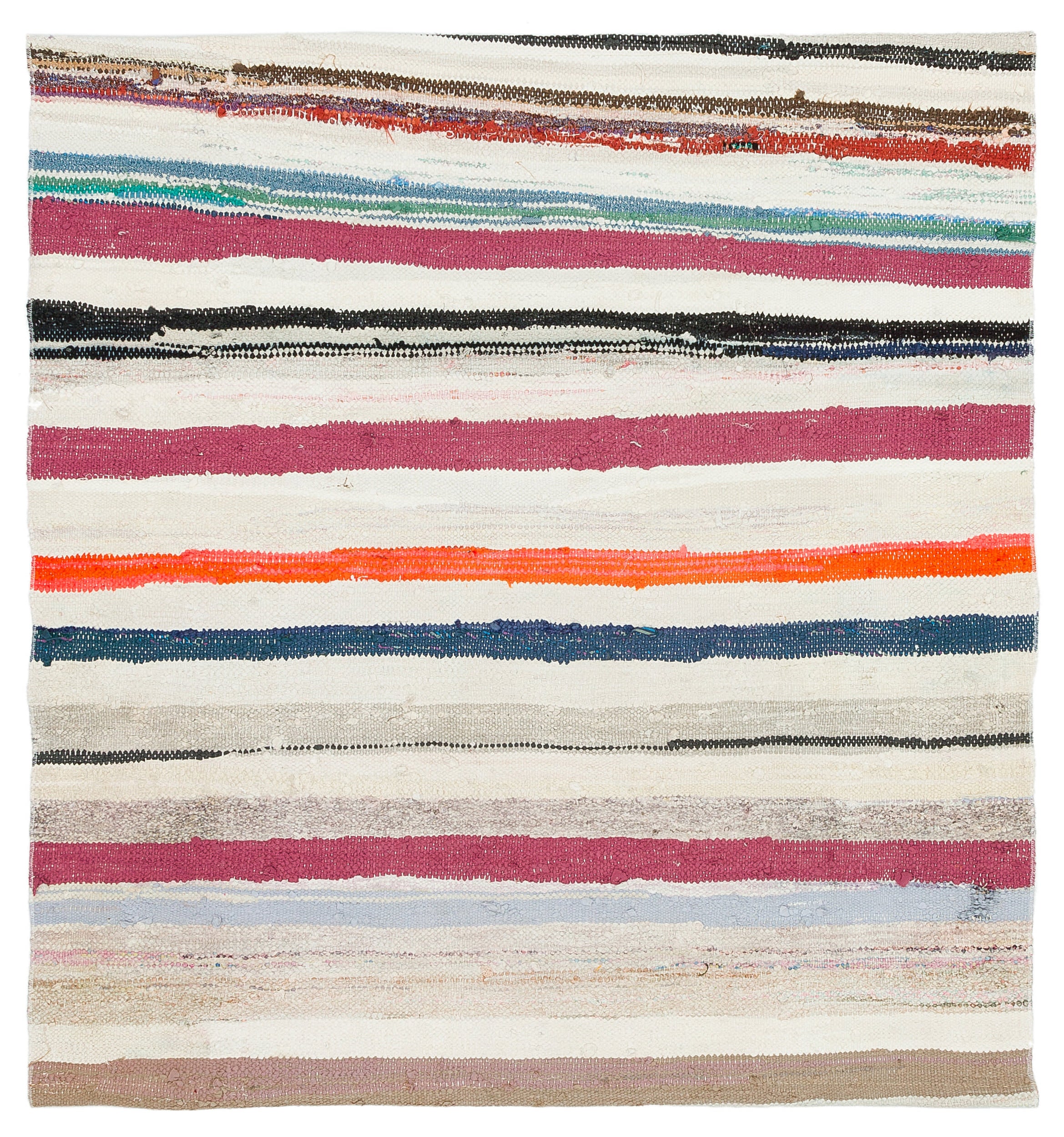 Chaput Over Dyed Kilim Rug 3'8'' x 3'10'' ft 113 x 118 cm