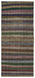 Chaput Over Dyed Kilim Rug 3'1'' x 6'9'' ft 93 x 205 cm