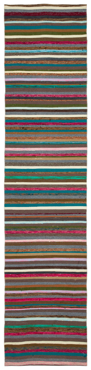 Chaput Over Dyed Kilim Rug 2'7'' x 11'2'' ft 78 x 341 cm