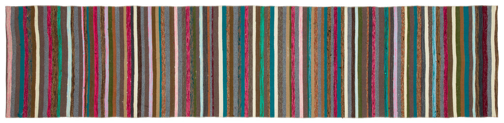 Chaput Over Dyed Kilim Rug 2'7'' x 11'2'' ft 78 x 341 cm
