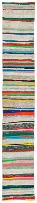 Chaput Over Dyed Kilim Rug 1'8'' x 10'2'' ft 52 x 310 cm
