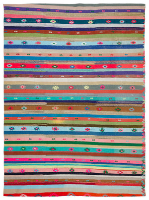 Chaput Over Dyed Kilim Rug 6'6'' x 8'10'' ft 198 x 268 cm