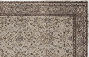 Beige Over Dyed Vintage Rug 5'5'' x 9'7'' ft 165 x 293 cm