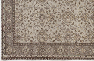 Beige Over Dyed Vintage Rug 5'5'' x 9'7'' ft 165 x 293 cm