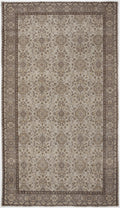Beige Over Dyed Vintage Rug 5'5'' x 9'7'' ft 165 x 293 cm
