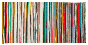 Chaput Over Dyed Kilim Rug 3'5'' x 7'1'' ft 105 x 217 cm