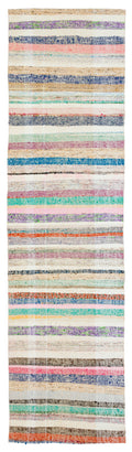 Chaput Over Dyed Kilim Rug 2'11'' x 10'10'' ft 90 x 329 cm