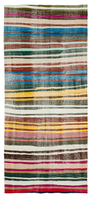 Chaput Over Dyed Kilim Rug 4'10'' x 10'10'' ft 148 x 330 cm