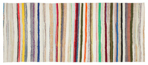 Chaput Over Dyed Kilim Rug 5'3'' x 12'4'' ft 161 x 376 cm