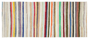 Chaput Over Dyed Kilim Rug 5'3'' x 12'4'' ft 161 x 376 cm
