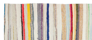Chaput Over Dyed Kilim Rug 5'3'' x 12'4'' ft 161 x 376 cm