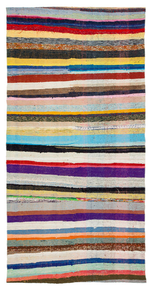 Chaput Over Dyed Kilim Rug 5'4'' x 10'6'' ft 162 x 320 cm