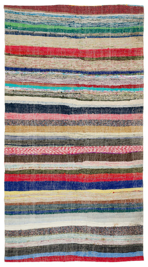 Chaput Over Dyed Kilim Rug 5'2'' x 9'5'' ft 158 x 288 cm