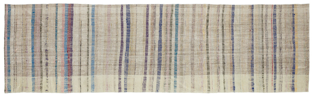 Chaput Over Dyed Kilim Rug 3'1'' x 10'8'' ft 94 x 325 cm