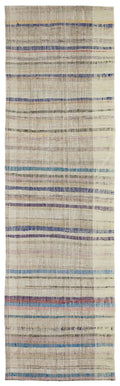 Chaput Over Dyed Kilim Rug 3'1'' x 10'8'' ft 94 x 325 cm