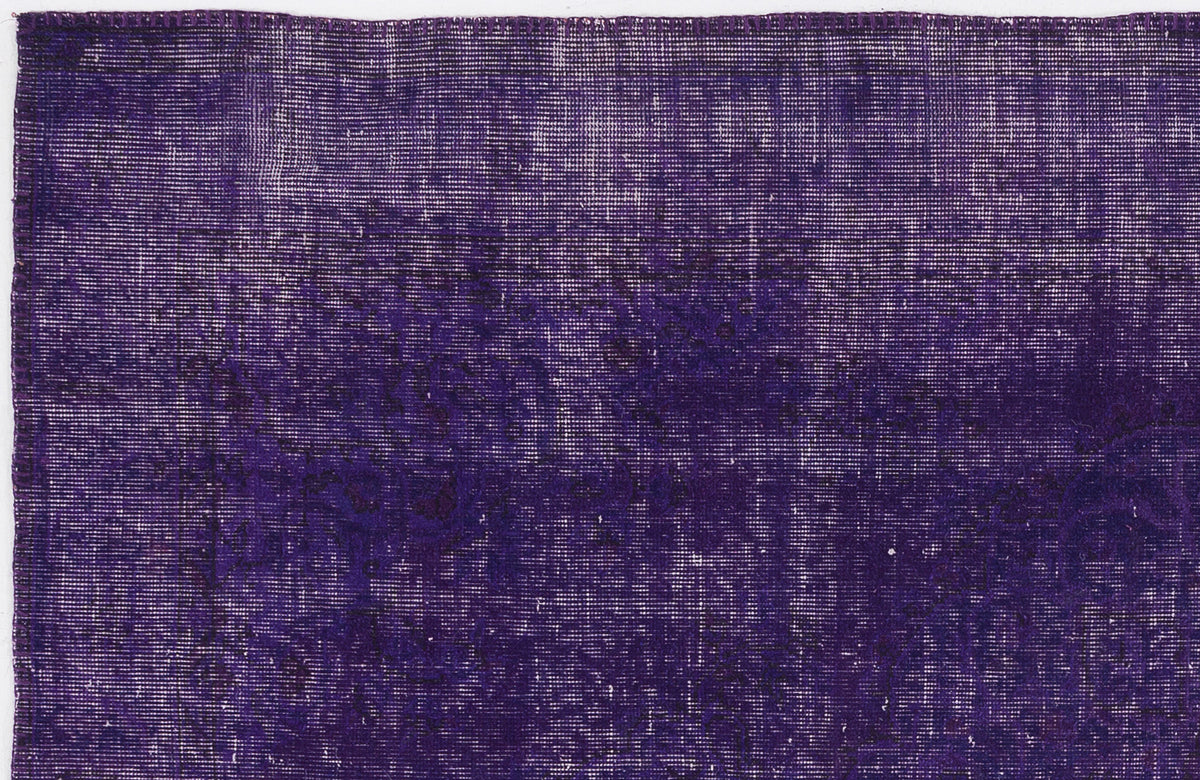 Purple Over Dyed Vintage Rug 5&#39;0&#39;&#39; x 8&#39;6&#39;&#39; ft 153 x 260 cm