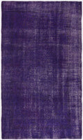 Purple Over Dyed Vintage Rug 5'0'' x 8'6'' ft 153 x 260 cm