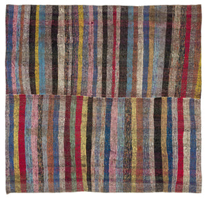 Chaput Over Dyed Kilim Rug 6'7'' x 6'11'' ft 201 x 210 cm